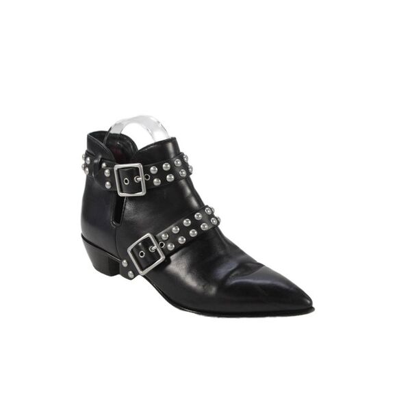 Marc By Marc Jacobs Shoes - Marc By Marc Jacobs Womens Leather Pearl Ankle Boots Black Size 35.5 5.5